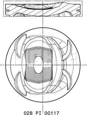 MAHLE 028 PI 00117 000 - Pistone www.autoricambi360.it