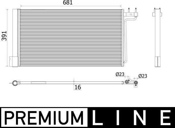 MAHLE AC 941 000P - Condensatore, Climatizzatore www.autoricambi360.it