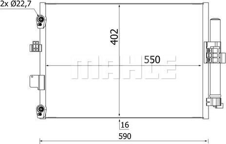 MAHLE AC 960 000S - Condensatore, Climatizzatore www.autoricambi360.it