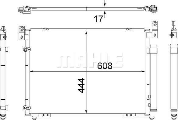MAHLE AC 494 000S - Condensatore, Climatizzatore www.autoricambi360.it