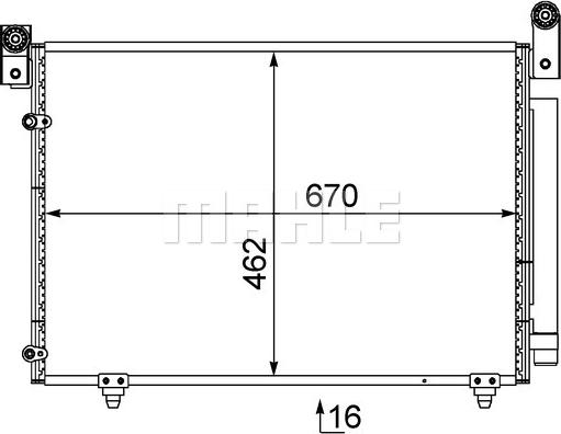 MAHLE AC 469 000S - Condensatore, Climatizzatore www.autoricambi360.it