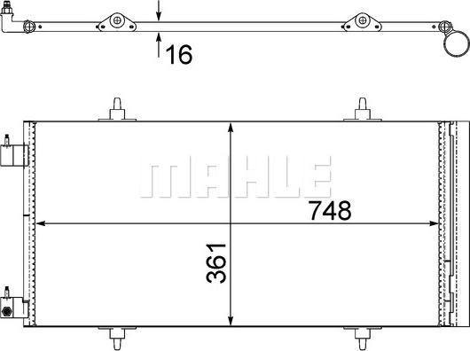 MAHLE AC 465 000S - Condensatore, Climatizzatore www.autoricambi360.it