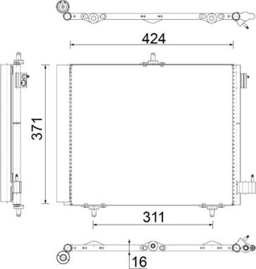 MAHLE AC 460 000S - Condensatore, Climatizzatore www.autoricambi360.it