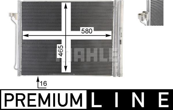 MAHLE AC 463 000P - Condensatore, Climatizzatore www.autoricambi360.it