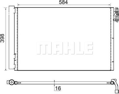 MAHLE AC 413 001S - Condensatore, Climatizzatore www.autoricambi360.it