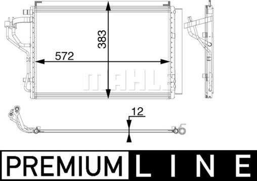 MAHLE AC 55 000P - Condensatore, Climatizzatore www.autoricambi360.it