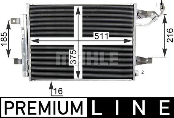 MAHLE AC 509 000P - Condensatore, Climatizzatore www.autoricambi360.it