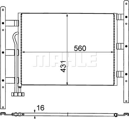 MAHLE AC 520 000S - Condensatore, Climatizzatore www.autoricambi360.it