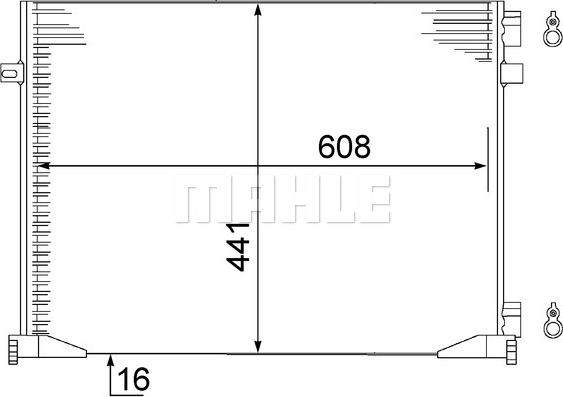 MAHLE AC 528 000S - Condensatore, Climatizzatore www.autoricambi360.it
