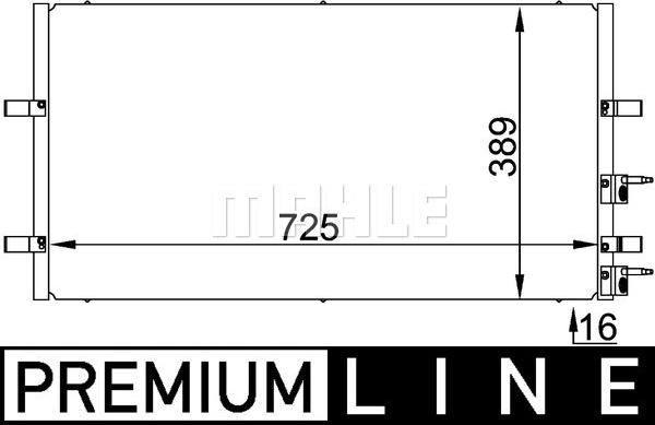 MAHLE AC 695 000P - Condensatore, Climatizzatore www.autoricambi360.it