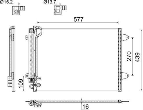 MAHLE AC 666 000S - Condensatore, Climatizzatore www.autoricambi360.it