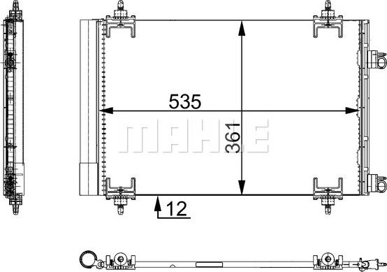 MAHLE AC 668 000S - Condensatore, Climatizzatore www.autoricambi360.it