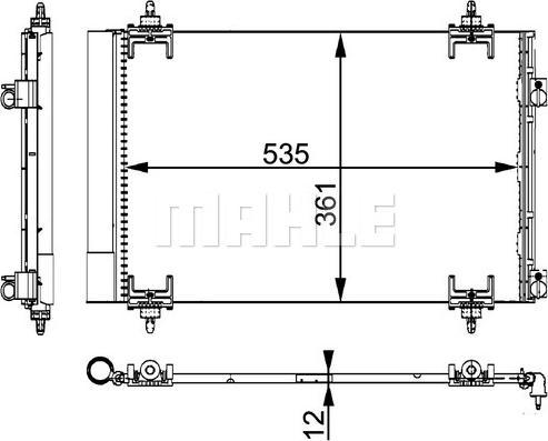 MAHLE AC 667 000P - Condensatore, Climatizzatore www.autoricambi360.it