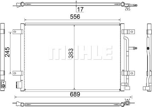 MAHLE AC 812 000S - Condensatore, Climatizzatore www.autoricambi360.it