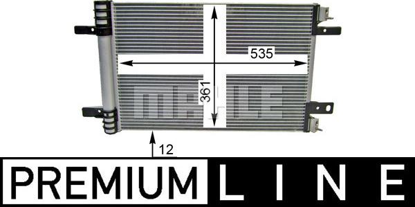 MAHLE AC 886 000P - Condensatore, Climatizzatore www.autoricambi360.it