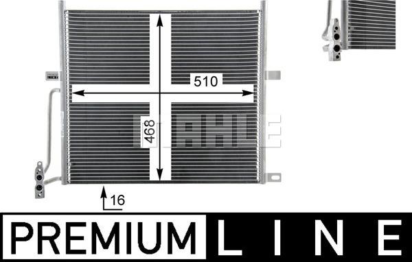 MAHLE AC 837 000P - Condensatore, Climatizzatore www.autoricambi360.it