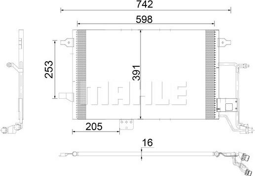 MAHLE AC 822 000S - Condensatore, Climatizzatore www.autoricambi360.it