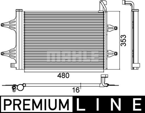 MAHLE AC 359 000P - Condensatore, Climatizzatore www.autoricambi360.it