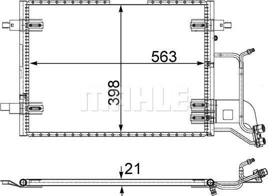 MAHLE AC 352 000S - Condensatore, Climatizzatore www.autoricambi360.it