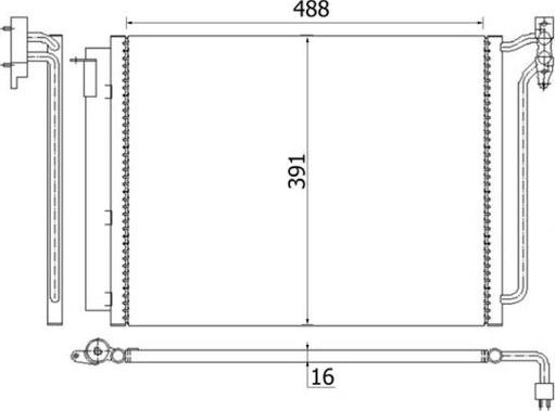 MAHLE AC 311 001S - Condensatore, Climatizzatore www.autoricambi360.it
