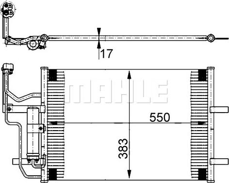 MAHLE AC 386 000S - Condensatore, Climatizzatore www.autoricambi360.it