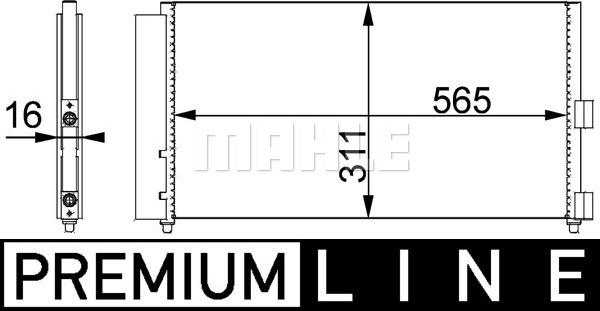 MAHLE AC 372 000P - Condensatore, Climatizzatore www.autoricambi360.it