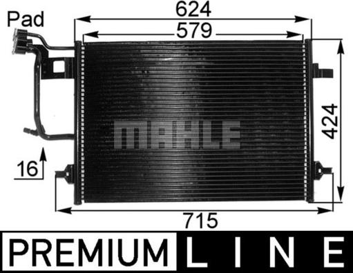 MAHLE AC 242 000P - Condensatore, Climatizzatore www.autoricambi360.it
