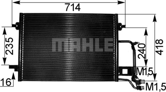 MAHLE AC 255 000S - Condensatore, Climatizzatore www.autoricambi360.it