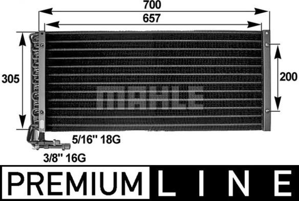 MAHLE AC 281 000P - Condensatore, Climatizzatore www.autoricambi360.it