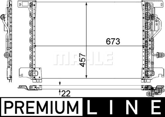 MAHLE AC 283 000P - Condensatore, Climatizzatore www.autoricambi360.it