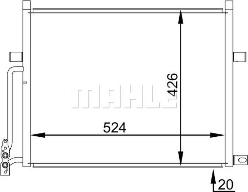 MAHLE AC 234 001S - Condensatore, Climatizzatore www.autoricambi360.it