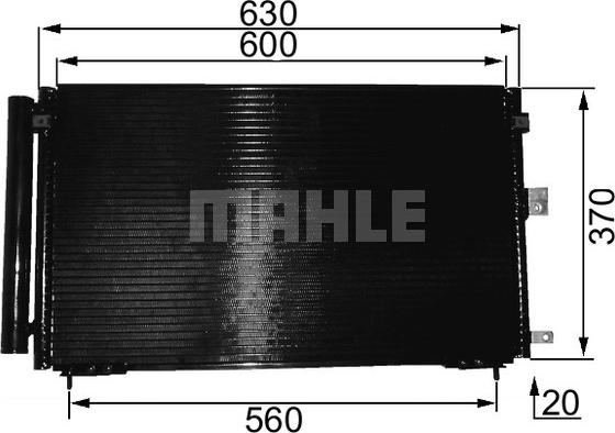 MAHLE AC 229 000S - Condensatore, Climatizzatore www.autoricambi360.it