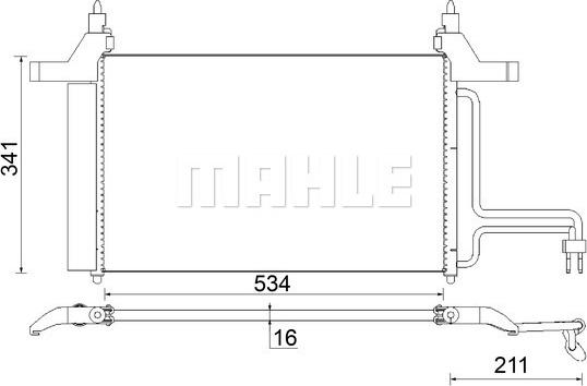 MAHLE AC 790 000S - Condensatore, Climatizzatore www.autoricambi360.it