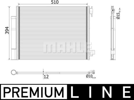 MAHLE AC 73 000P - Condensatore, Climatizzatore www.autoricambi360.it