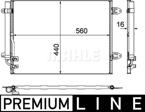 MAHLE AC 733 000P - Condensatore, Climatizzatore www.autoricambi360.it