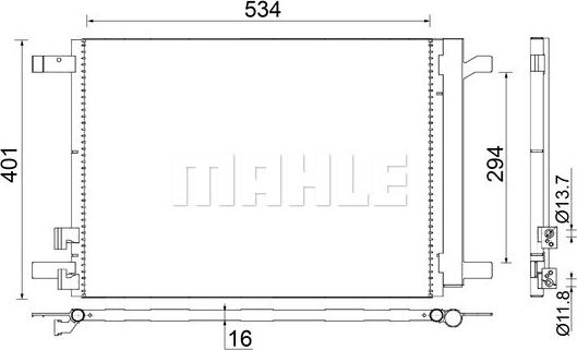 MAHLE AC 772 000S - Condensatore, Climatizzatore www.autoricambi360.it