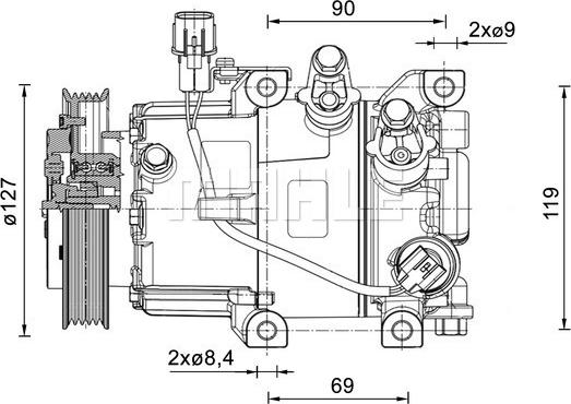 MAHLE ACP 1464 000P - Compressore, Climatizzatore www.autoricambi360.it