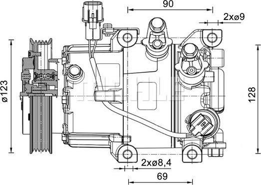 MAHLE ACP 1465 000P - Compressore, Climatizzatore www.autoricambi360.it