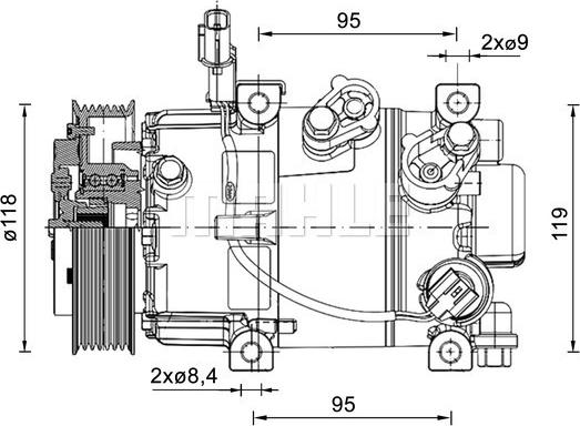 MAHLE ACP 1463 000P - Compressore, Climatizzatore www.autoricambi360.it