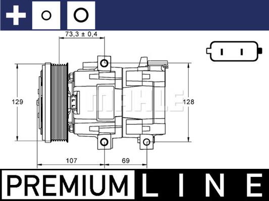 MAHLE ACP 855 000P - Compressore, Climatizzatore www.autoricambi360.it