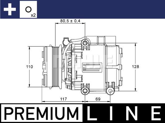 MAHLE ACP 858 000P - Compressore, Climatizzatore www.autoricambi360.it