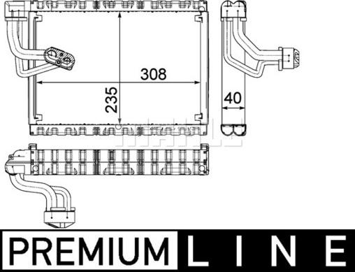 MAHLE AE 90 000P - Evaporatore, Climatizzatore www.autoricambi360.it