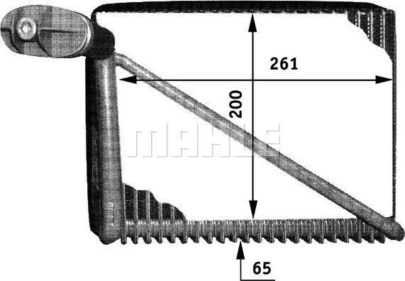 MAHLE AE 48 000P - Evaporatore, Climatizzatore www.autoricambi360.it