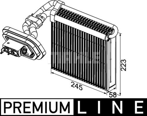 MAHLE AE 100 000P - Evaporatore, Climatizzatore www.autoricambi360.it