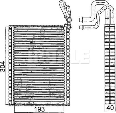 MAHLE AE 116 000S - Evaporatore, Climatizzatore www.autoricambi360.it