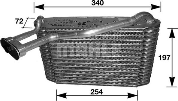 MAHLE AE 34 000S - Evaporatore, Climatizzatore www.autoricambi360.it