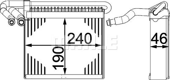 MAHLE AE 70 000P - Evaporatore, Climatizzatore www.autoricambi360.it