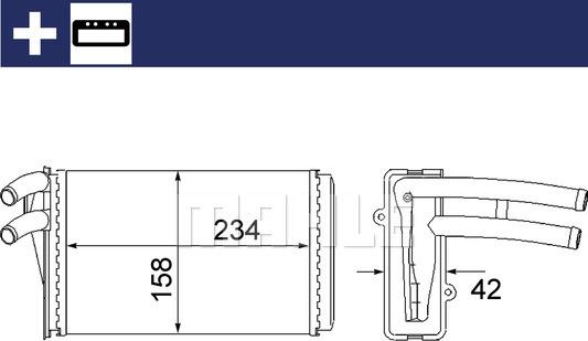MAHLE AH 54 000S - Scambiatore calore, Riscaldamento abitacolo www.autoricambi360.it