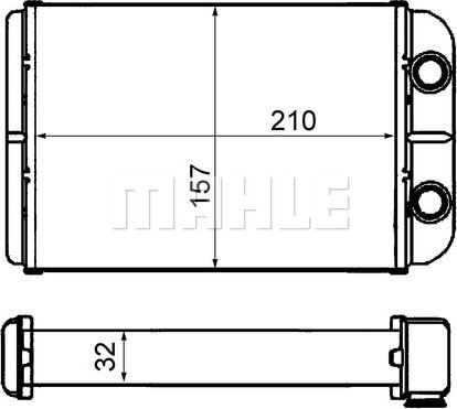 MAHLE AH 58 000S - Scambiatore calore, Riscaldamento abitacolo www.autoricambi360.it