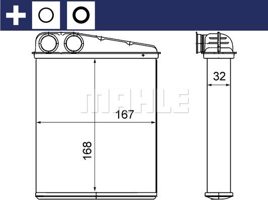 MAHLE AH 16 000S - Scambiatore calore, Riscaldamento abitacolo www.autoricambi360.it